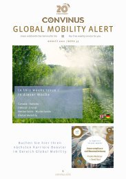 CONVINUS Global Mobility Alert Week 33.2022