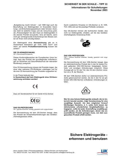 Sichere Elektrogerate Erkennen Und Benutzen