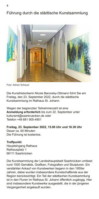 Tage der bildenden Kunst Saarbrücken - 24. und 25. September 2022