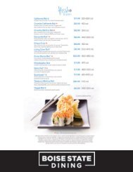 Hissho Sushi Menu