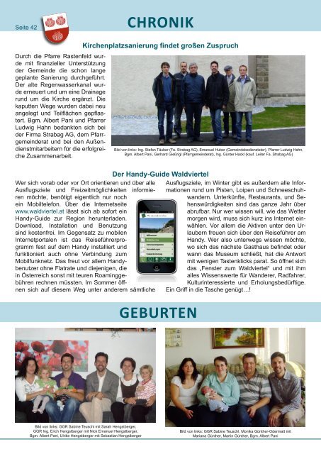 Gemeindezeitung 2010/04 (7,18 MB) - Marktgemeinde Rastenfeld