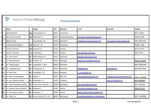 Hellmut Fölster Stiftung - Herzlich Willkommen bei der Hellmut ...