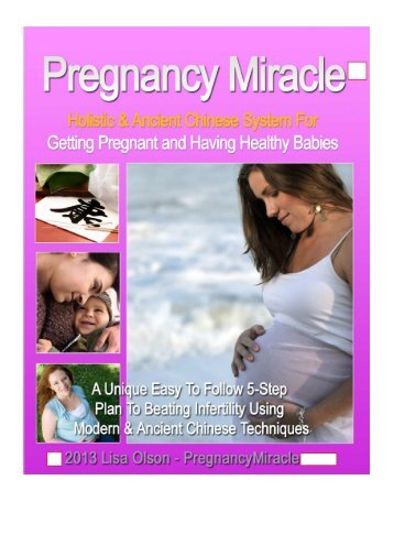 Pregnancy Miracle PDF & Manual by Lisa Olson Download Guide Ebook