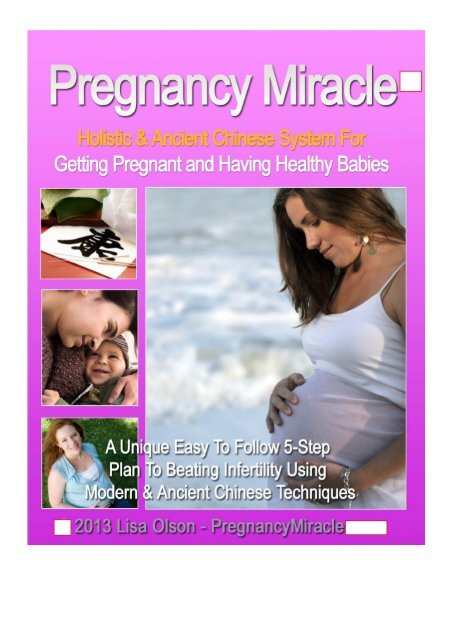 Pregnancy Miracle PDF & Manual by Lisa Olson Download Guide Ebook