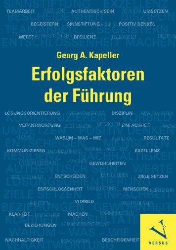 Leseprobe: Georg A. Kapeller: Erfolgsfaktoren der Führung