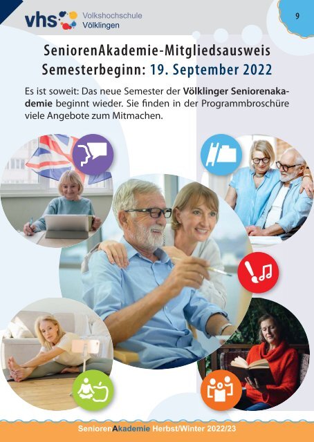 Blätterkatalog Seniorenakademie Herbst/Winter 22/23