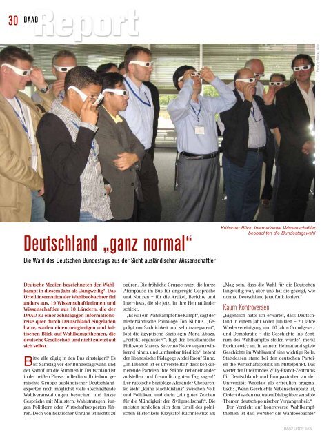 20 Jahre Mauerfall - DAAD-magazin