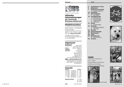 einweihung radweg - Gemeinde Bichelsee-Balterswil