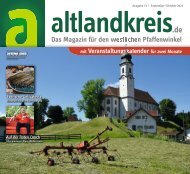 altlandkreis - Das Magazin für den westlichen Pfaffenwinkel - Ausgabe September/Oktober 2022