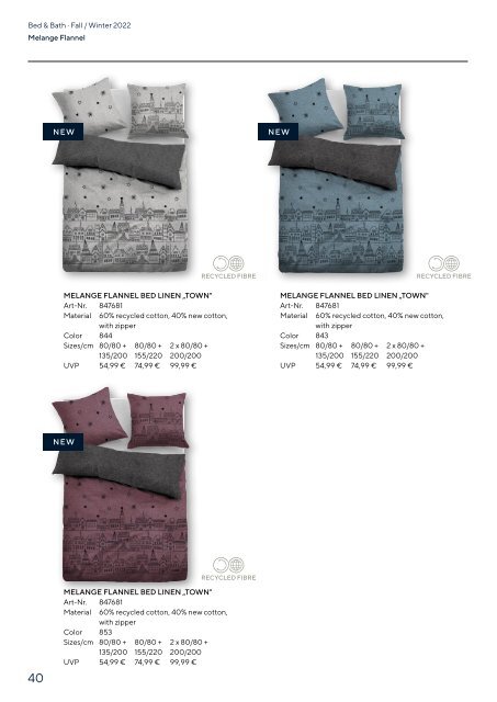 Tom Tailor Lizenzkatalog Bed/Bath FW 2022