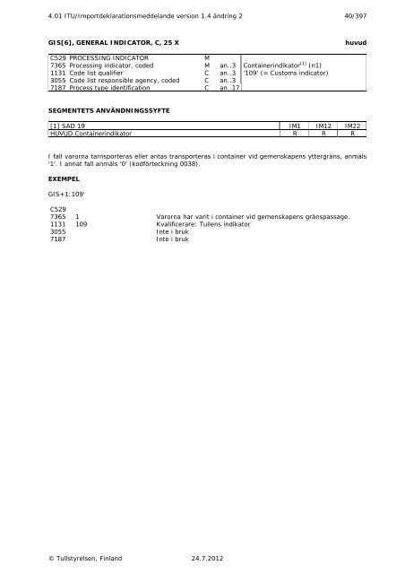 EDIFACT mapping (pdf) - Tulli