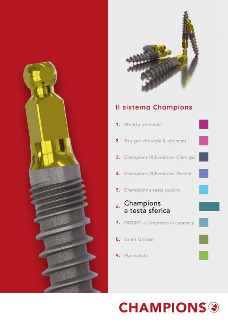 Catalogo impianti a testa sferica