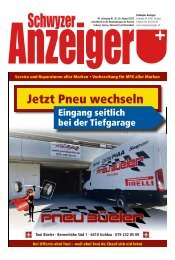Schwyzer Anzeiger – Woche 34 – 26. August 2022