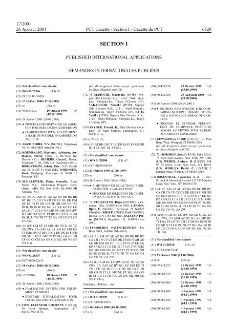 PCT/2001/17 - World Intellectual Property Organization
