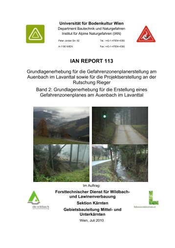 ian report 113 - Department für Bautechnik und Naturgefahren