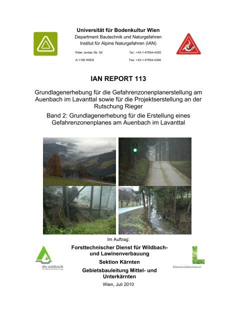 ian report 113 - Department für Bautechnik und Naturgefahren