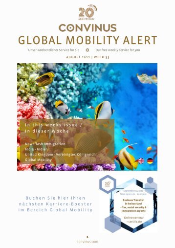 CONVINUS Global Mobility Alert Week 34.2022