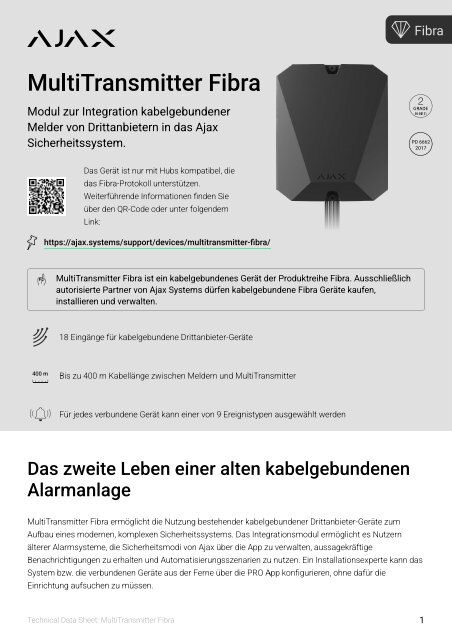 [TDS] MultiTransmitter Fibra — DE