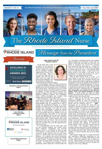 Rhode Island Nurse August 2022