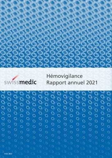 Hémovigilance Rapport annuel 2021