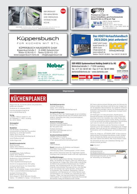 KÜCHENPLANER Ausgabe 9/2022