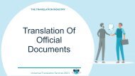 Translation of Official Documents