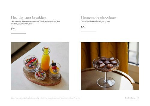 The Dorchester - In Room Amenities and Gifting Brochure