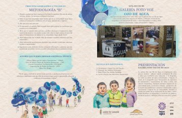Guía de uso y animación de foro Galería foto voz Ojo de Agua - Guatemala