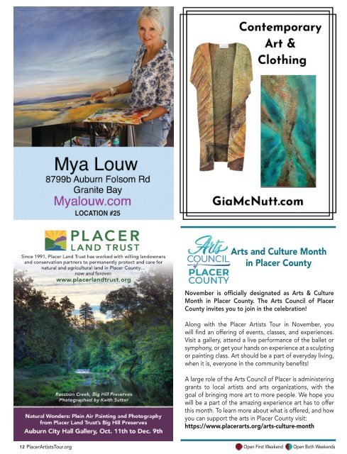 Placer Artists Tour 2022 Directory & Tour Guide
