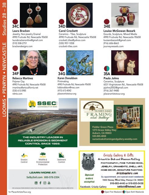 Placer Artists Tour 2022 Directory & Tour Guide