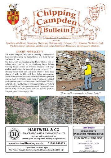 Chipping Campden Bulletin - September 2022 Issue