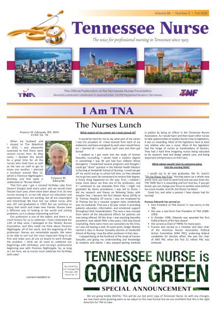Tennessee Nurse - August 2022