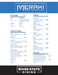 Meraki Greek Street Food Menu