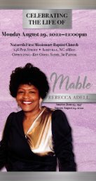 Mabell Adell Memorial Program