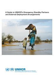 A Guide to UNHCR's Emergency Standby Partners ... - OneResponse