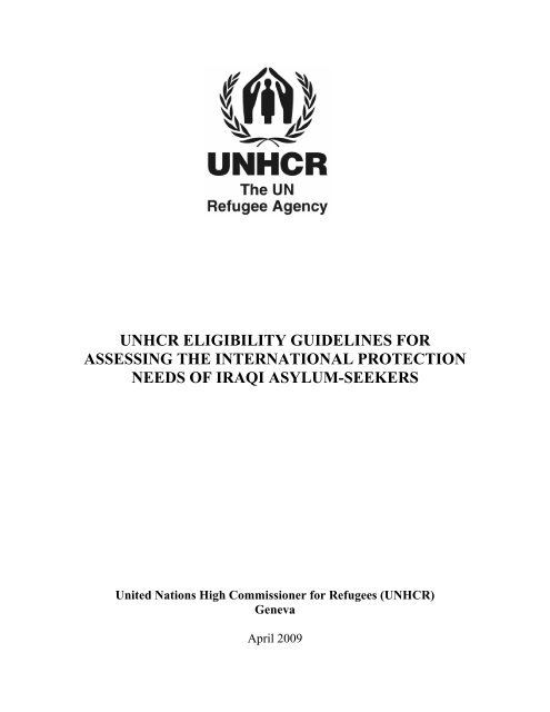 Máquina de escribir embarazada alto UNHCR Eligibility Guidelines for Assessing the International ...