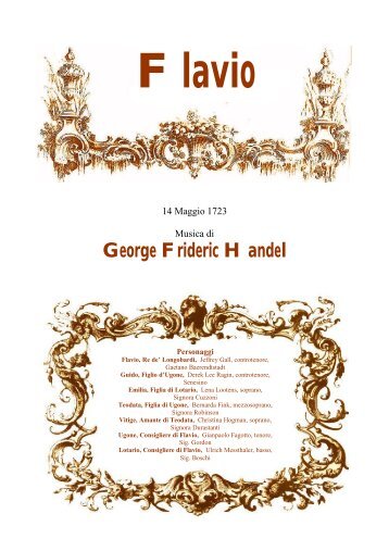 George Frideric Handel Flavio