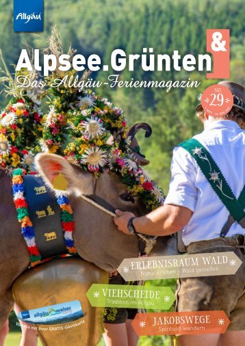 Alpsee Grünten & - Das Allgäu Ferienmagazin "Ausgabe 29"