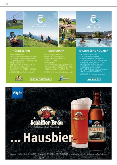 Alpsee Grünten & - Das Allgäu Ferienmagazin "Ausgabe 29"