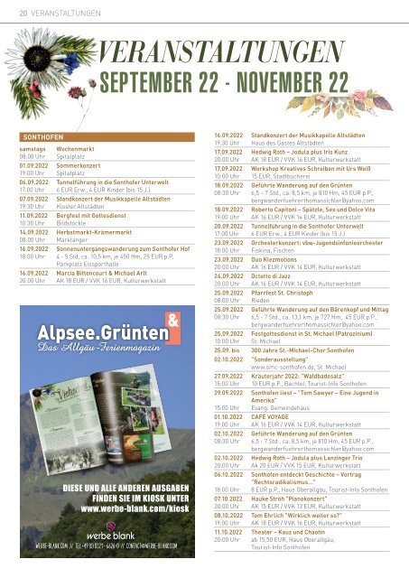 Alpsee Grünten & - Das Allgäu Ferienmagazin "Ausgabe 29"