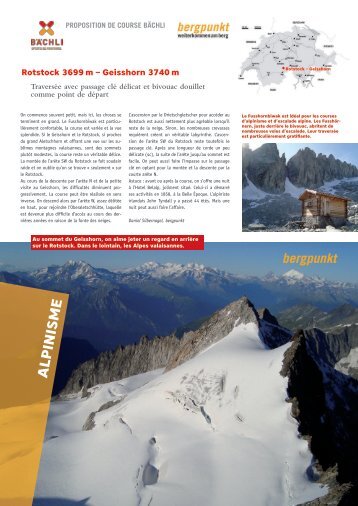 Proposition de Course 09.2022 – Rotstock Geisshorn Traversée