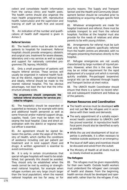 UNHCR Handbook for Emergencies - UNHCR eCentre