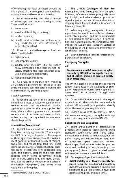 UNHCR Handbook for Emergencies - UNHCR eCentre