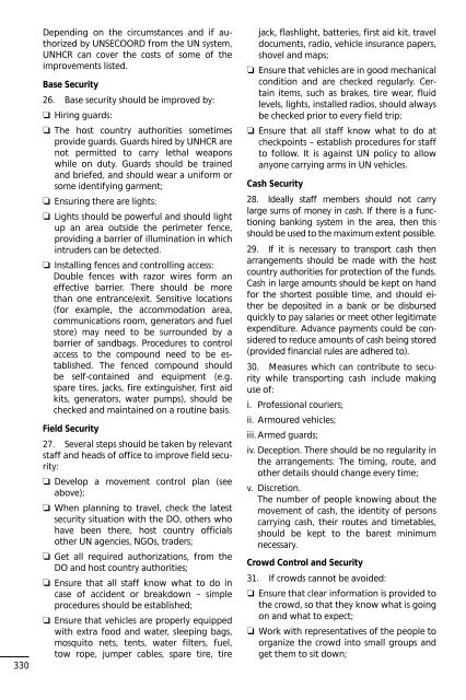 UNHCR Handbook for Emergencies - UNHCR eCentre