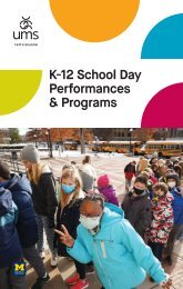 UMS 2022-23 K-12 School Day Performances & Programs Brochure