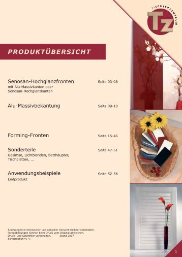 „Forming - & Senosan - Fronten” - Katalog - Glaser & Co