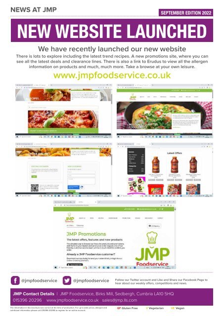 JMP Foodservice Monthly Offers September 2022