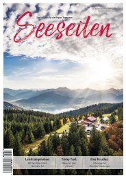 Seeseiten – das Magazin für die Region Tegernsee, Nr. 70, Ausgabe Herbst 2022