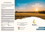 Flyer Gönnerschaft & Messbund Bless Missionswerk