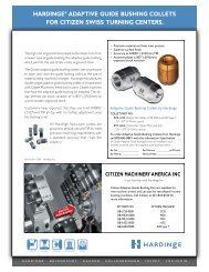 HARDINGE® ADAptIvE GuIDE busHING collEts foR ... - Hardinge Inc.